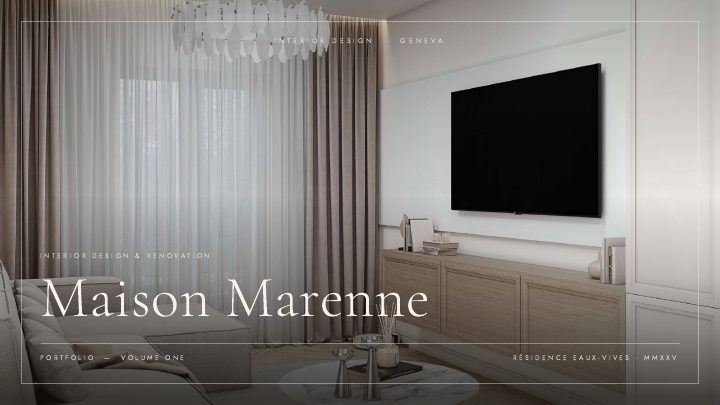 Cover of Elise Maison Marenne's interior design portfolio